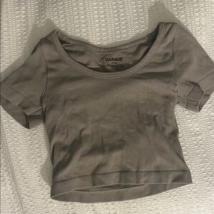 Garage Women's Gray Ribbed Top